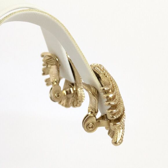 Vintage Monet Mirador Tassle Waterfall Rope Gold Tone Clip-on Earrings Signed - Picture 4 of 10